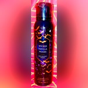 bath & body works wicked vanilla woods shimmer fizz body lotion
